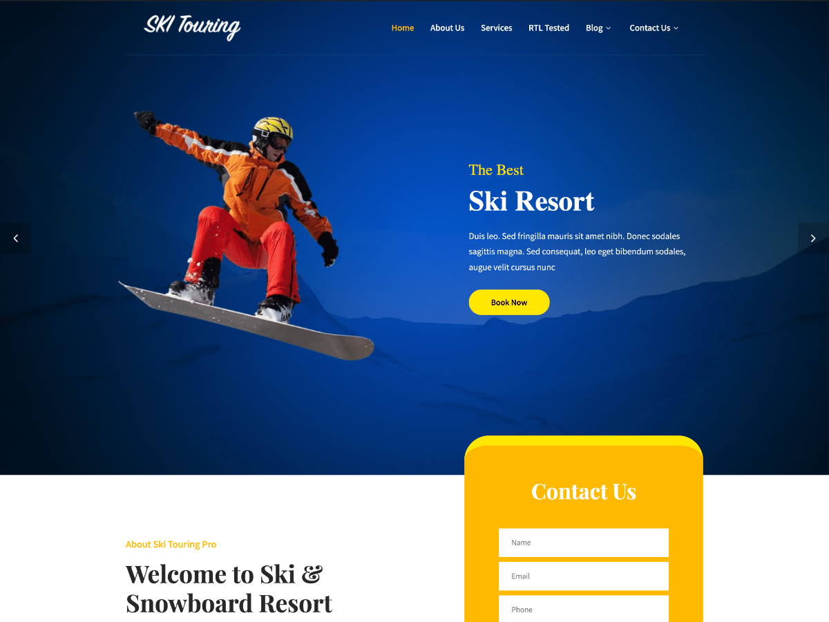 Skitouring theme screenshot