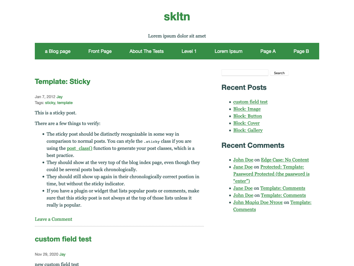 skltn theme screenshot