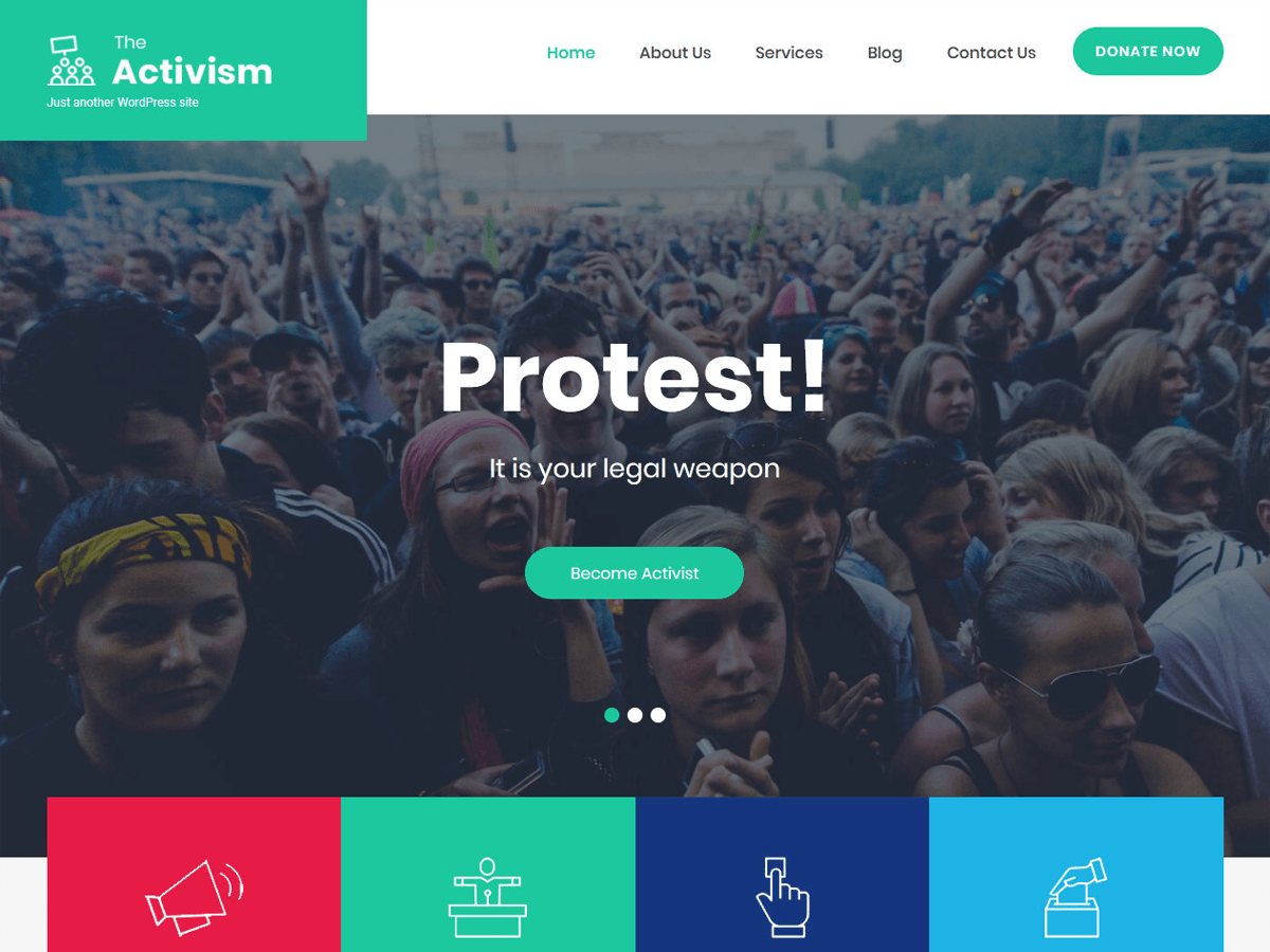 SKT Activism Lite theme screenshot