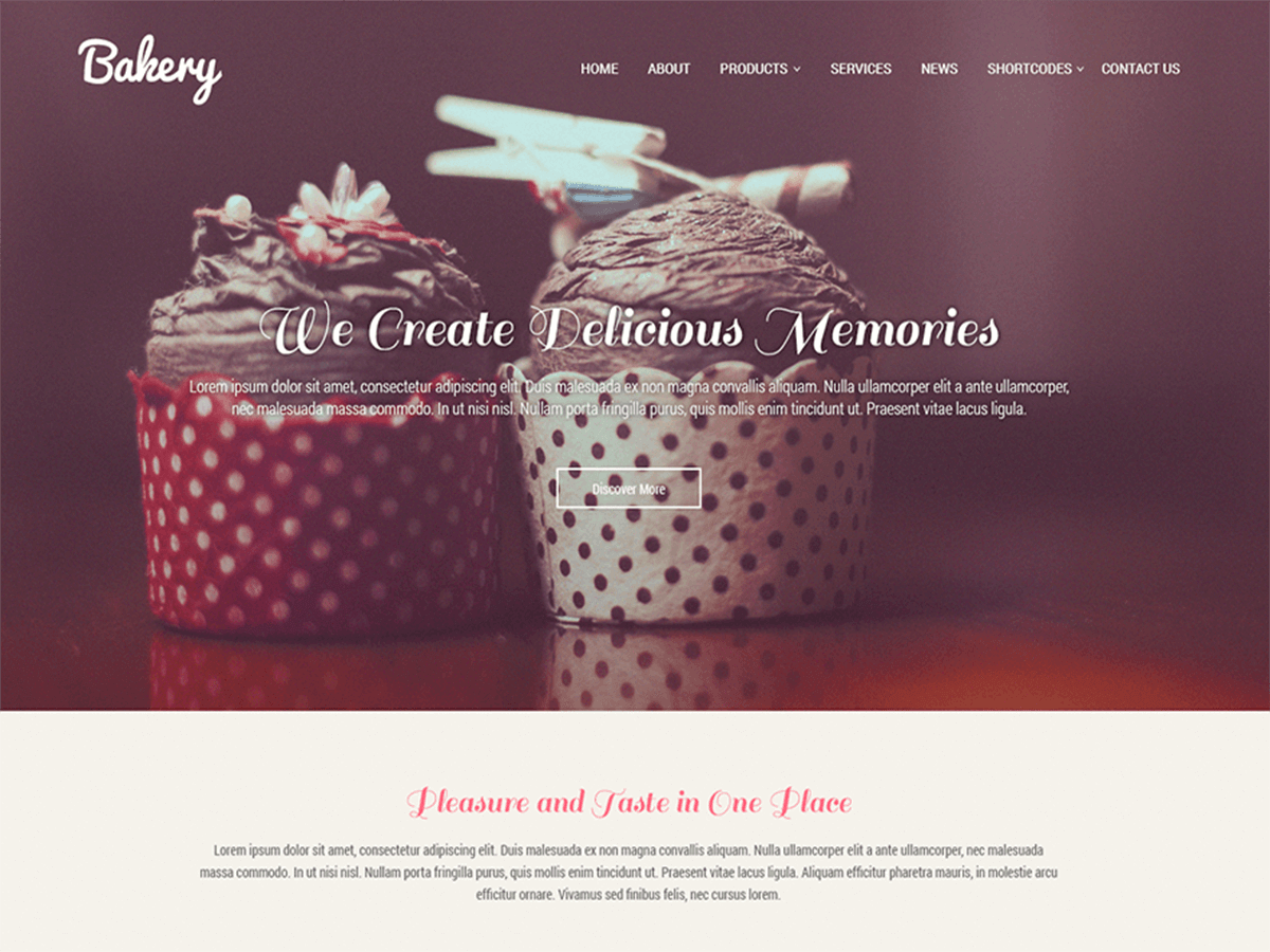SKT Bakery theme screenshot