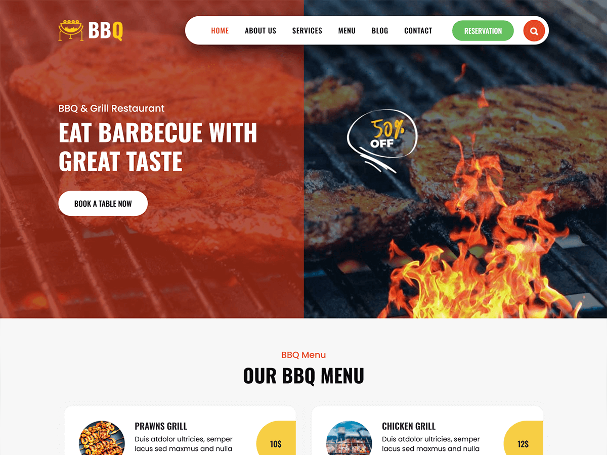 SKT Barbecue theme screenshot
