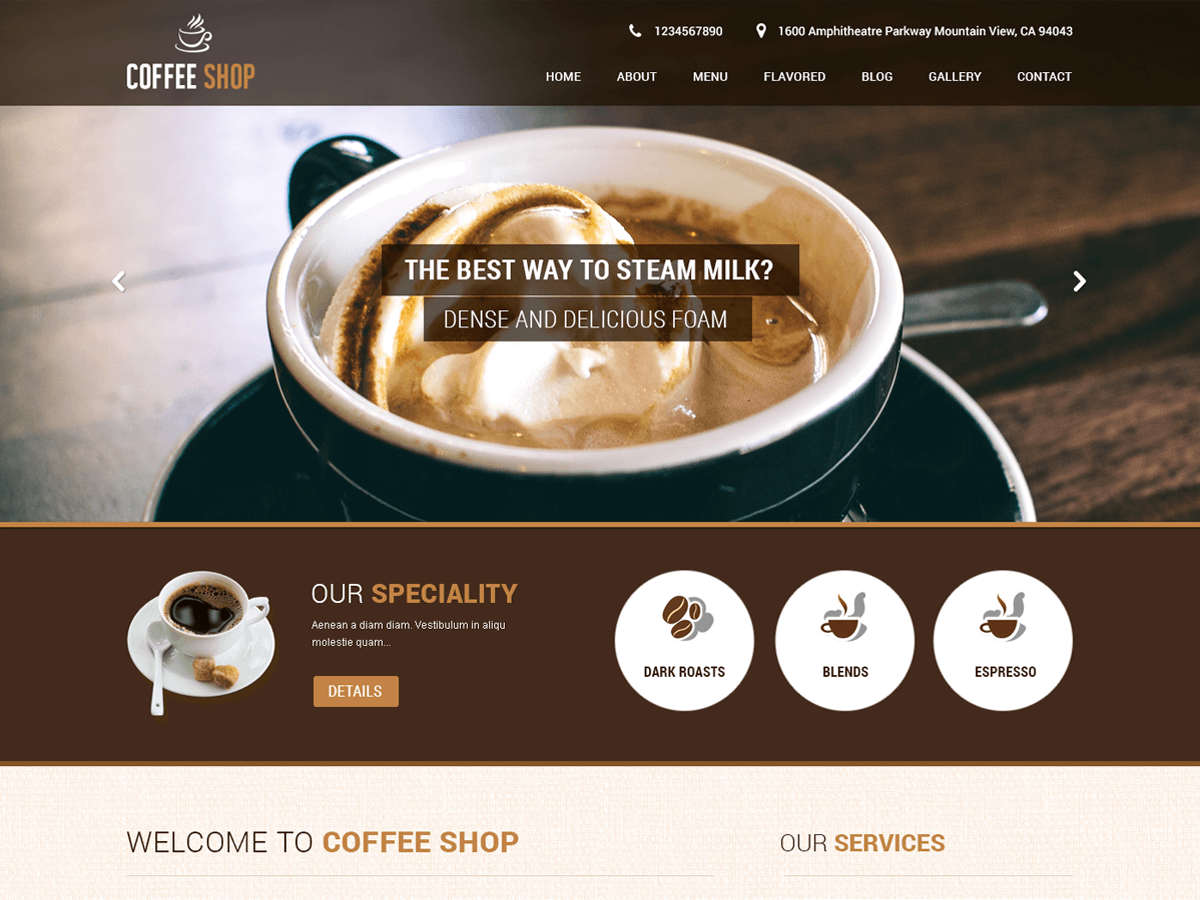 SKT Coffee theme screenshot