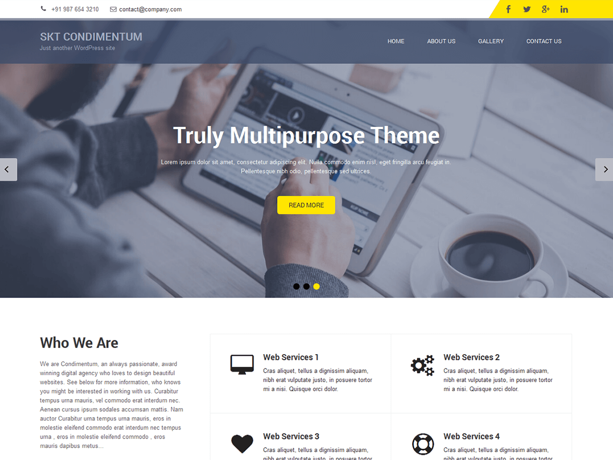 SKT Condimentum theme screenshot