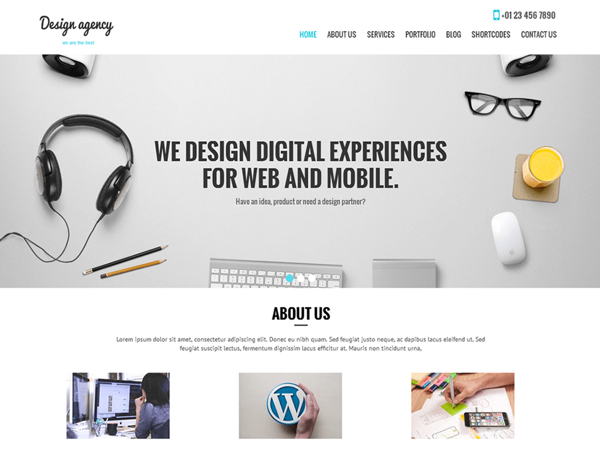 SKT Design Agency theme screenshot