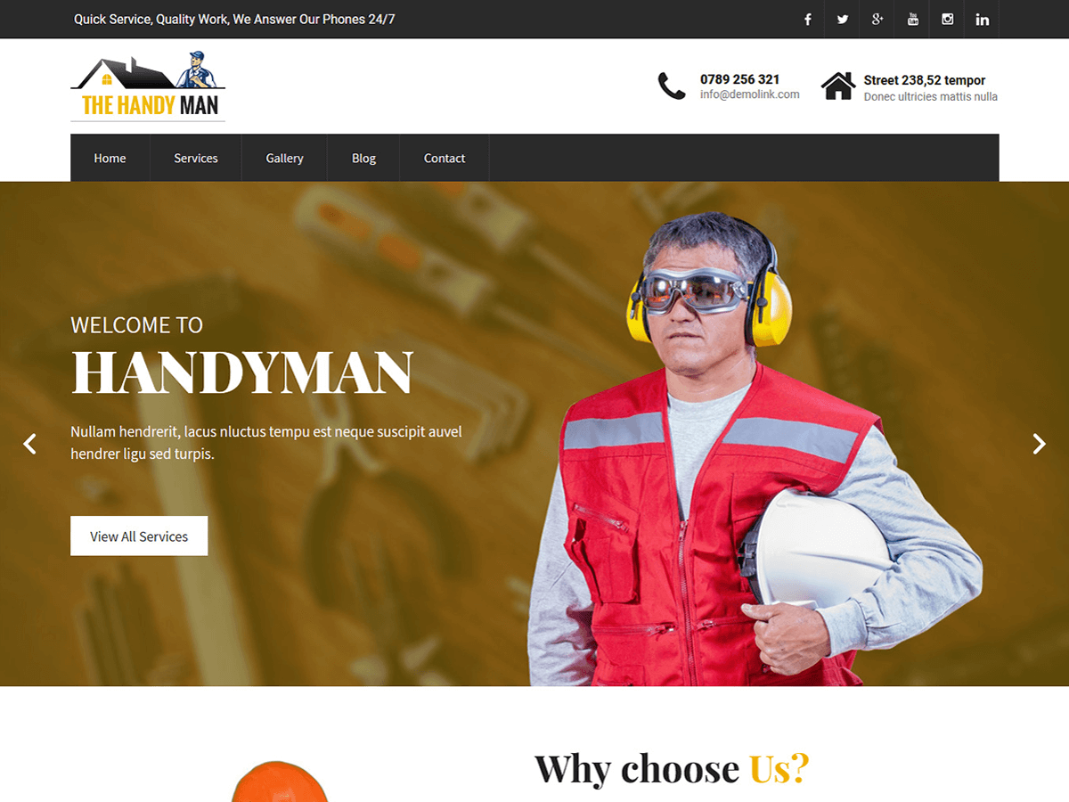 SKT Handyman theme screenshot