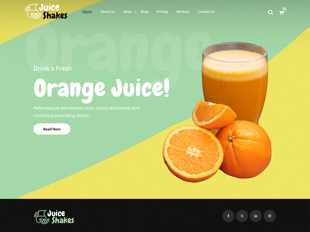 SKT Juice and Shakes Lite theme screenshot