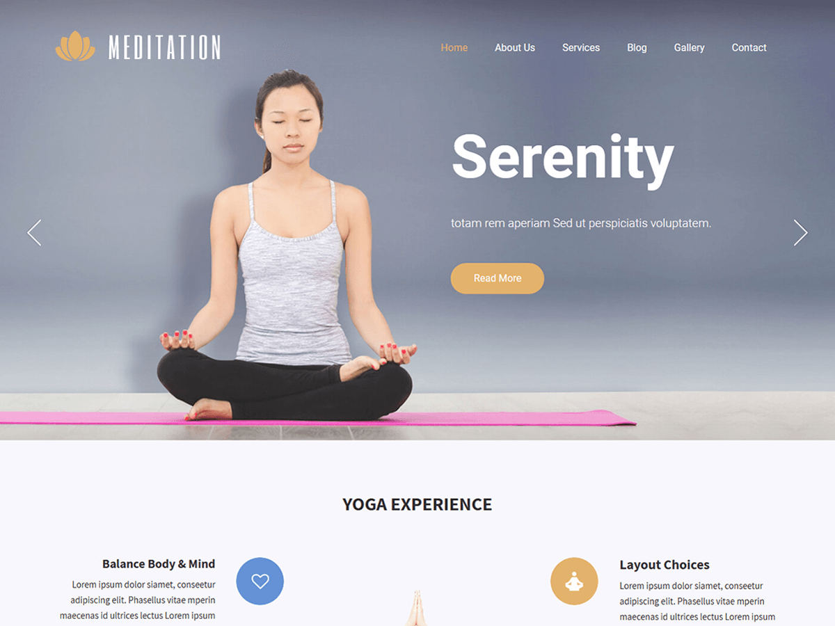 SKT Meditation theme screenshot