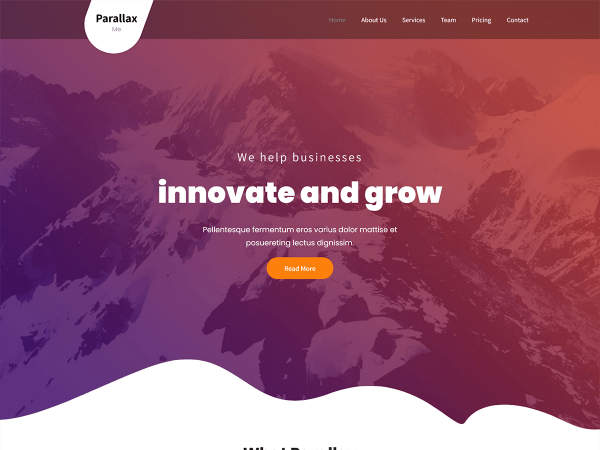 SKT Parallaxme theme screenshot