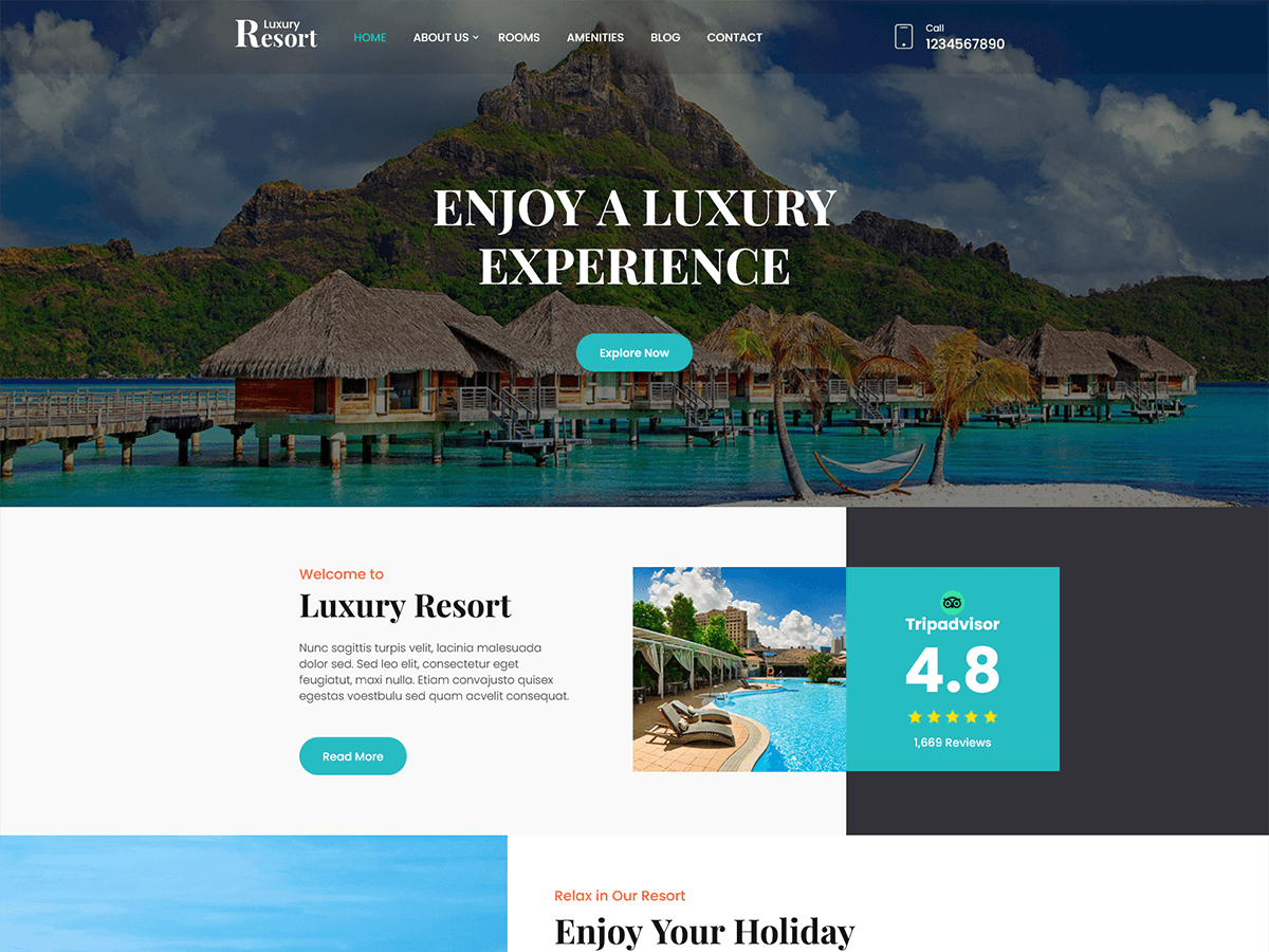 SKT Resort theme screenshot