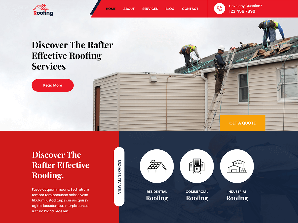 SKT Roofing Lite theme screenshot