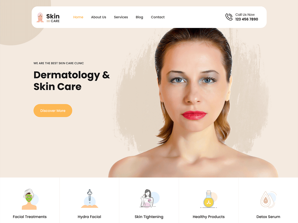 SKT Skincare theme screenshot