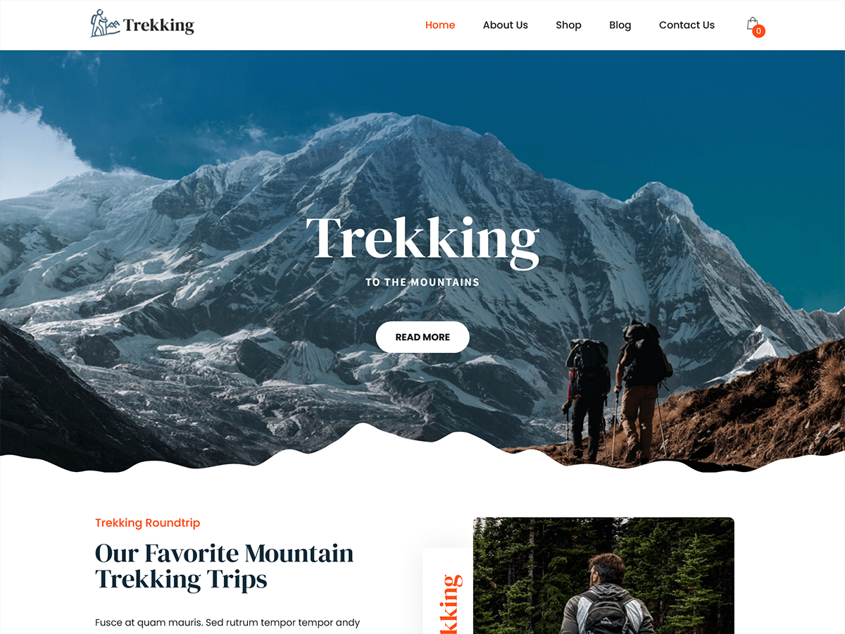 SKT Trekking theme screenshot