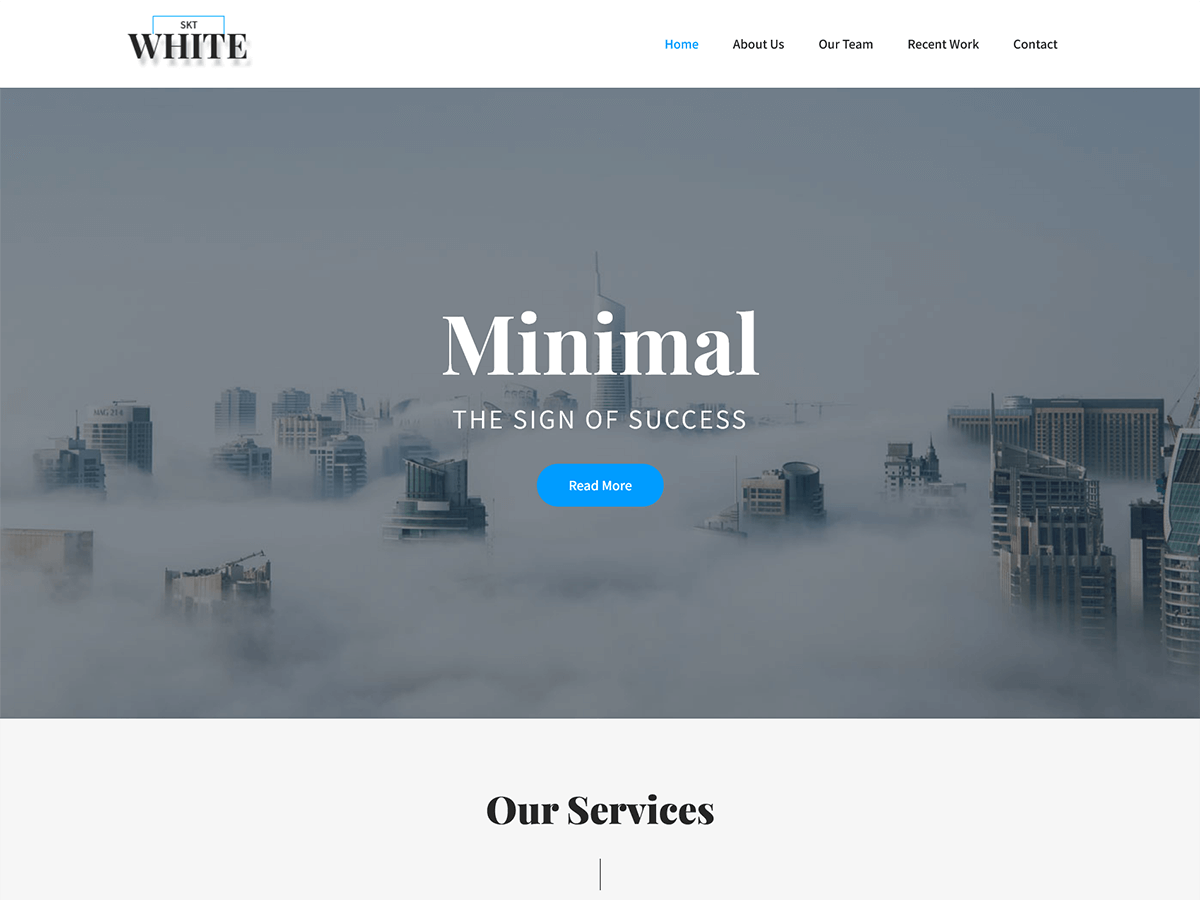 SKT White theme screenshot