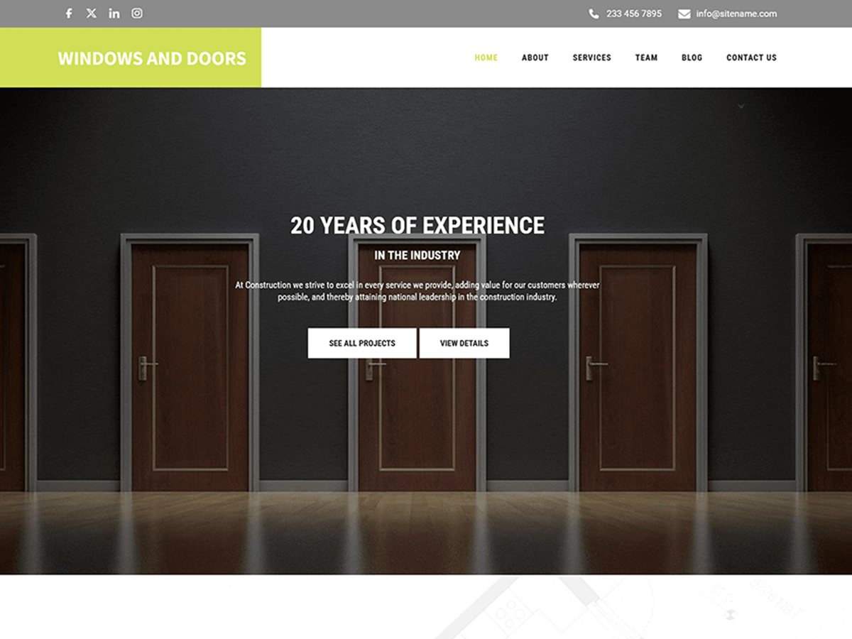 SKT Windows Door theme screenshot