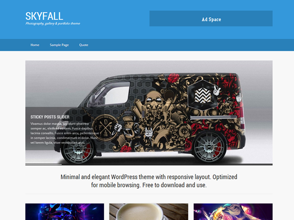 SkyFall theme screenshot
