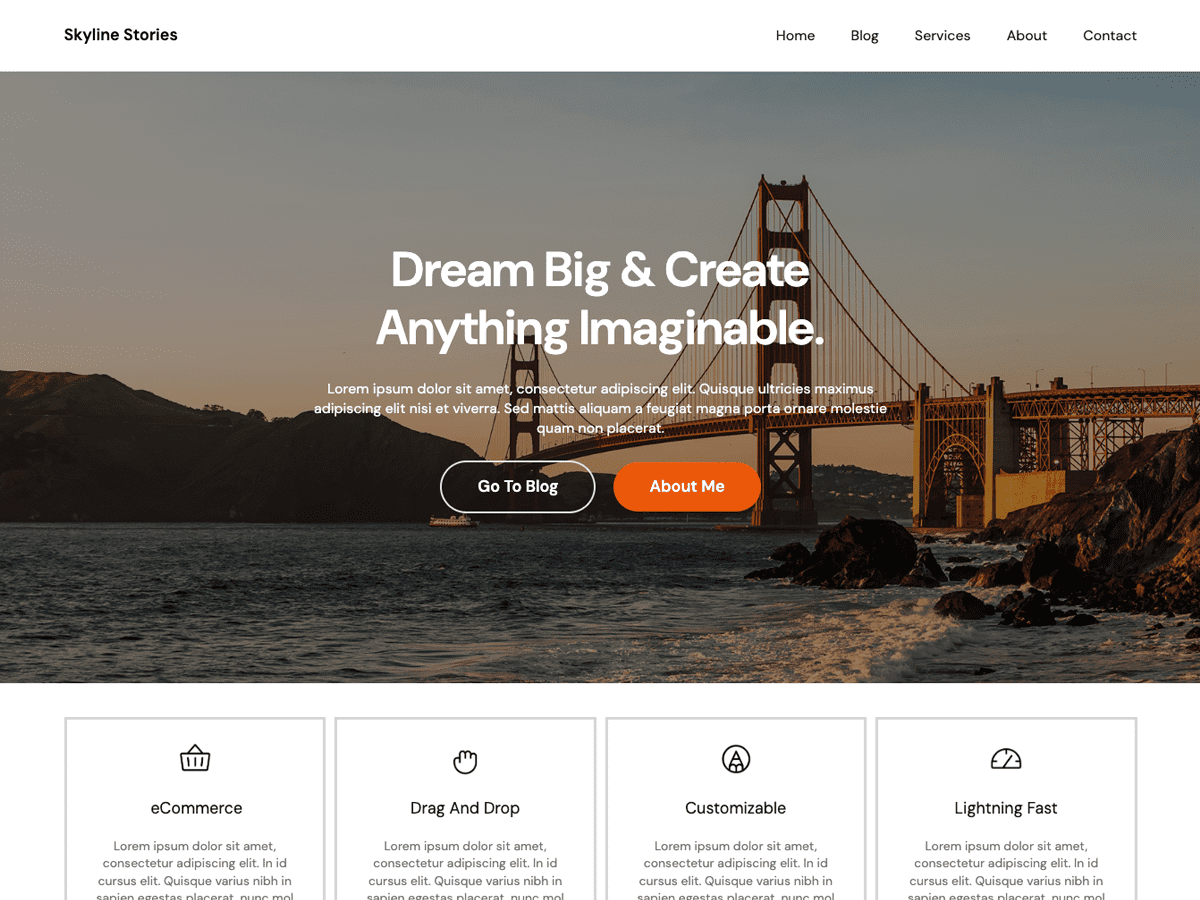 Skyline Stories theme screenshot