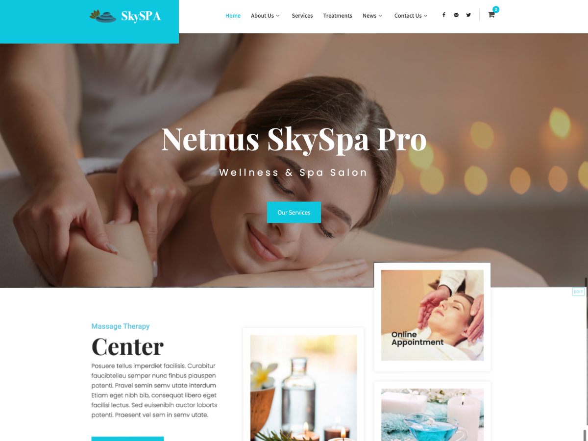 Skyspa Lite theme screenshot