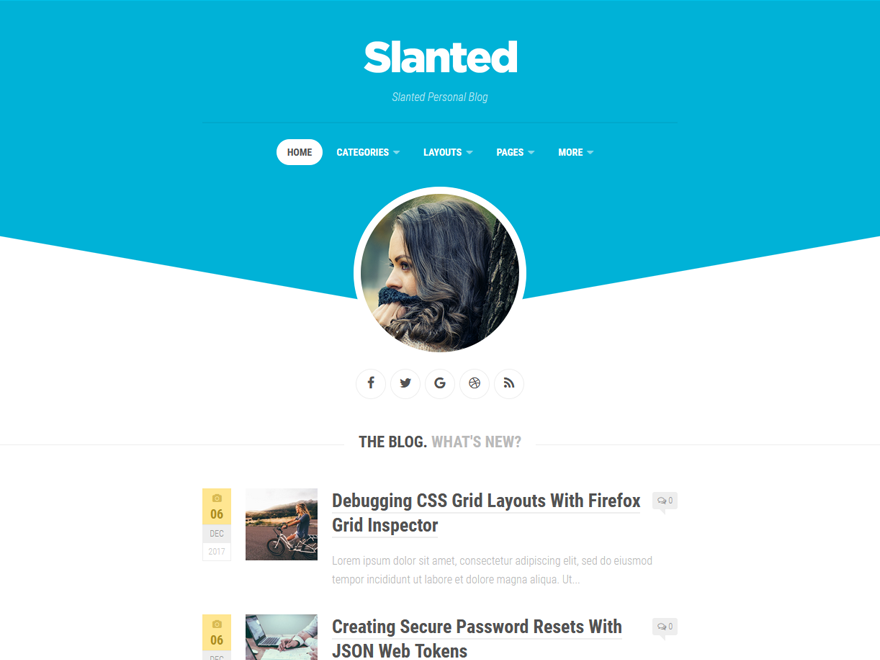 Slanted theme screenshot