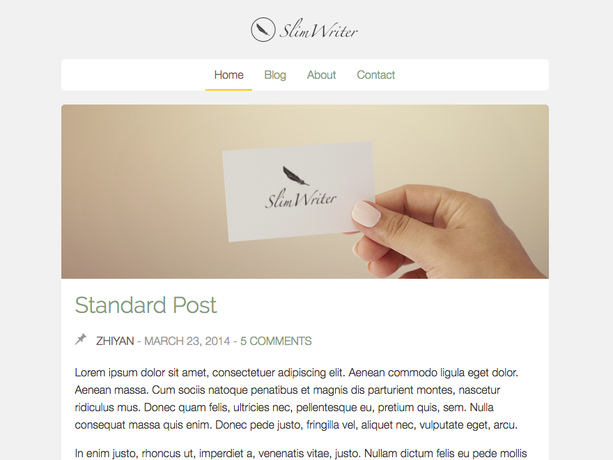SlimWriter theme screenshot