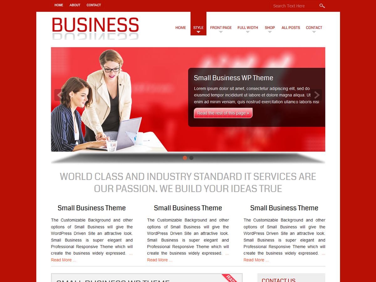 Small Business theme screenshot