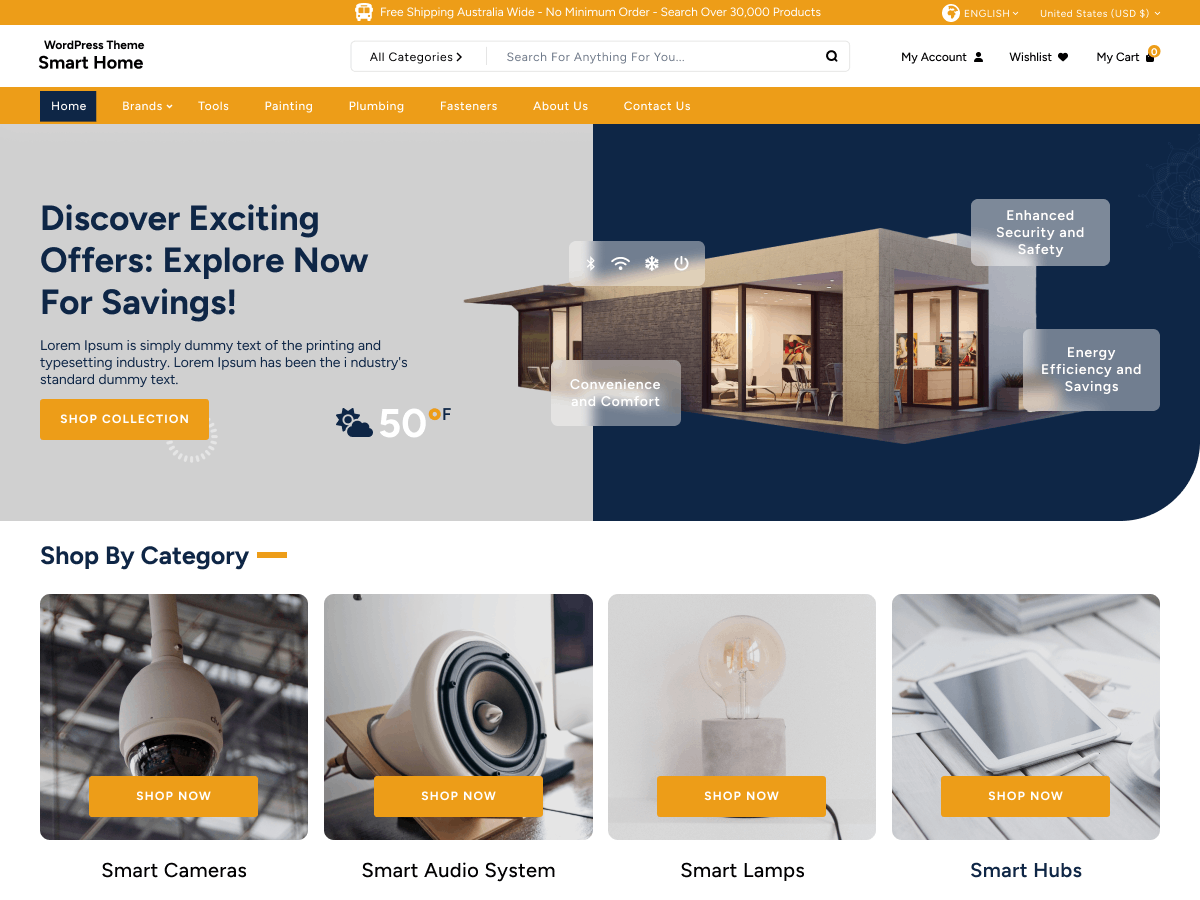 Smart Home Automation theme screenshot