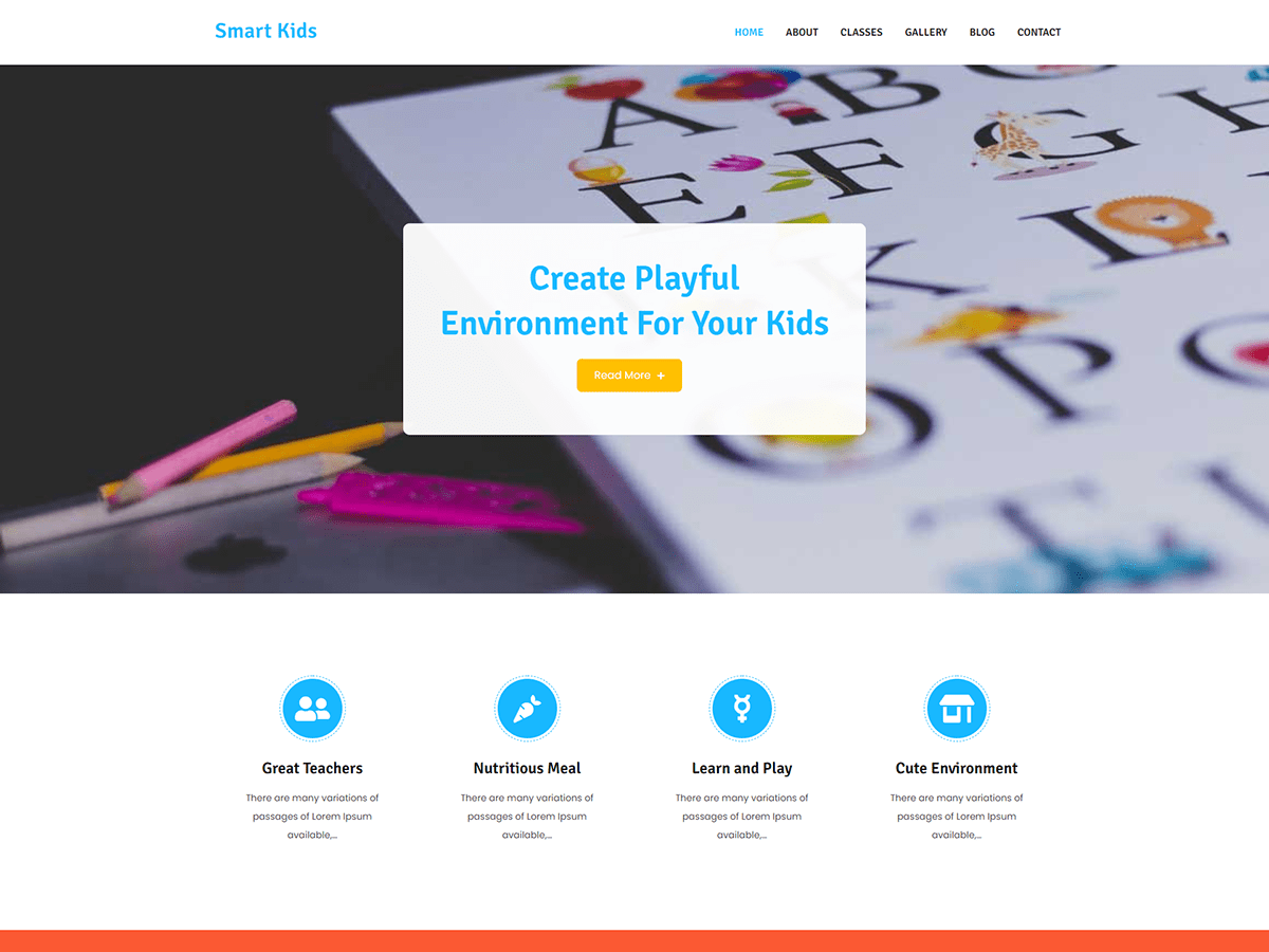 Smart Kids theme screenshot