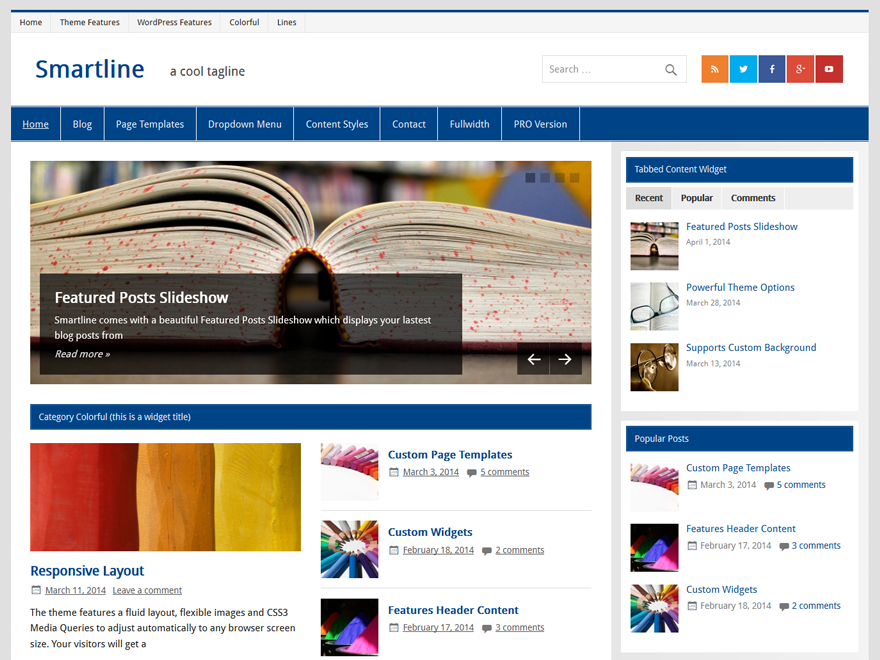 Smartline Lite theme screenshot