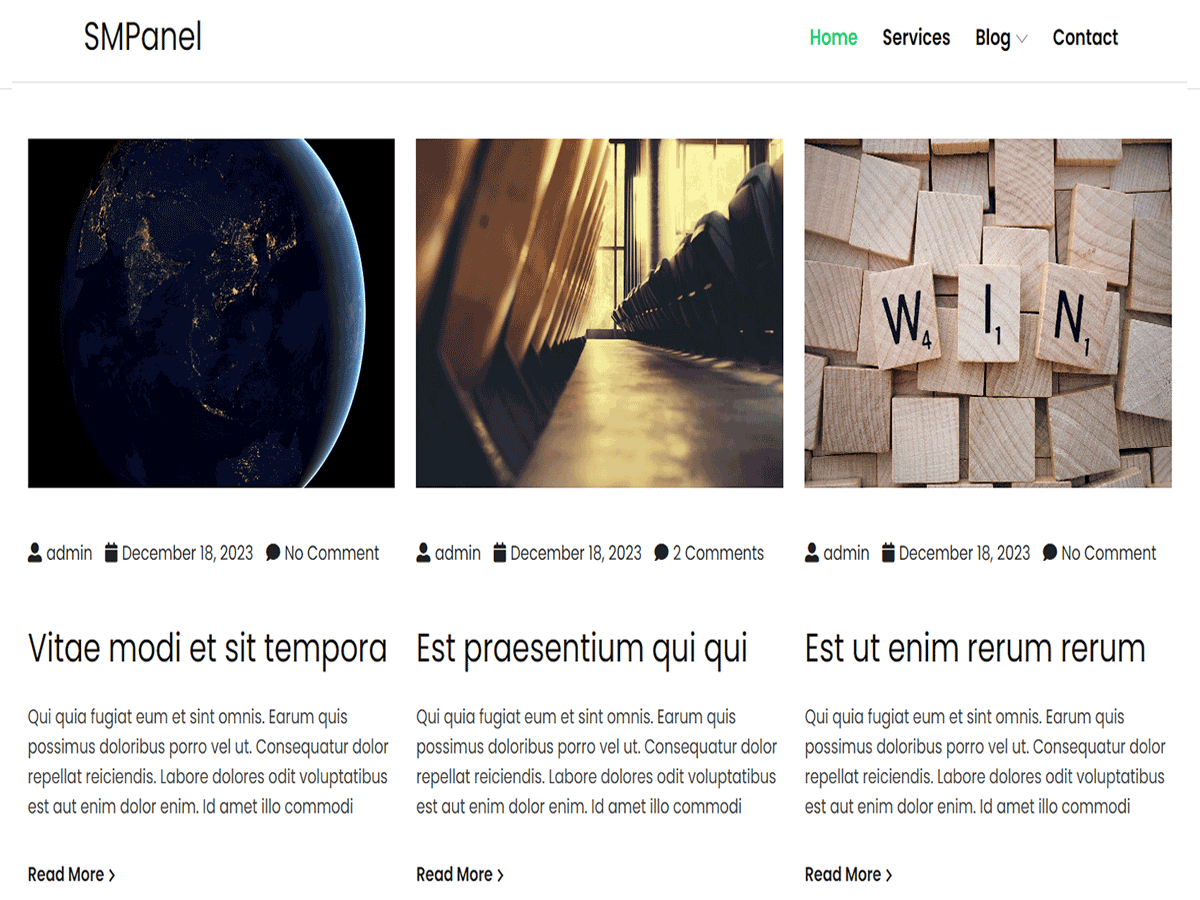 SMMPanel theme screenshot