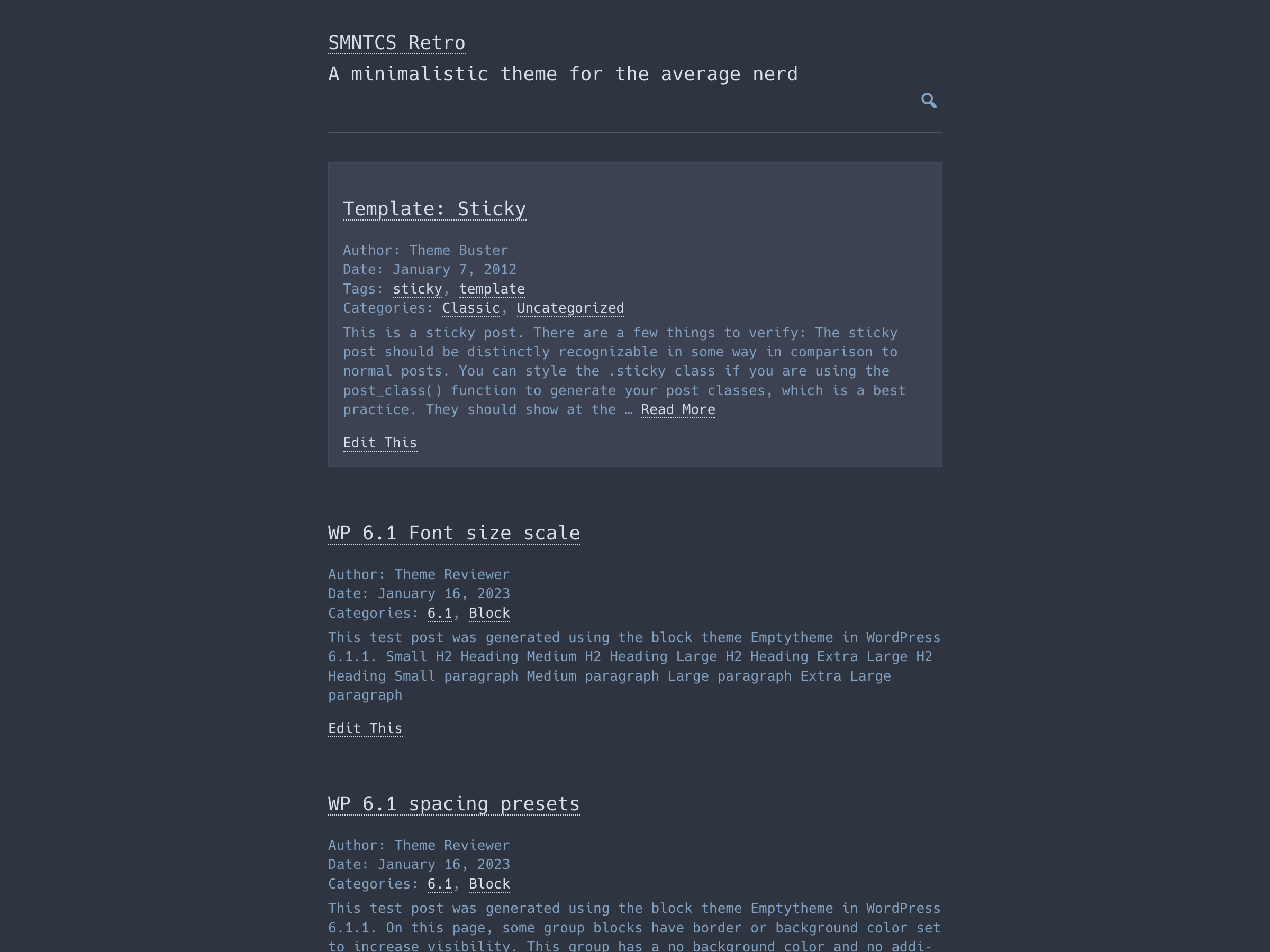 SMNTCS Retro theme screenshot