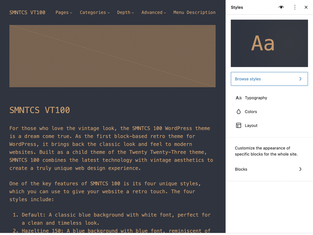 SMNTCS VT100 theme screenshot
