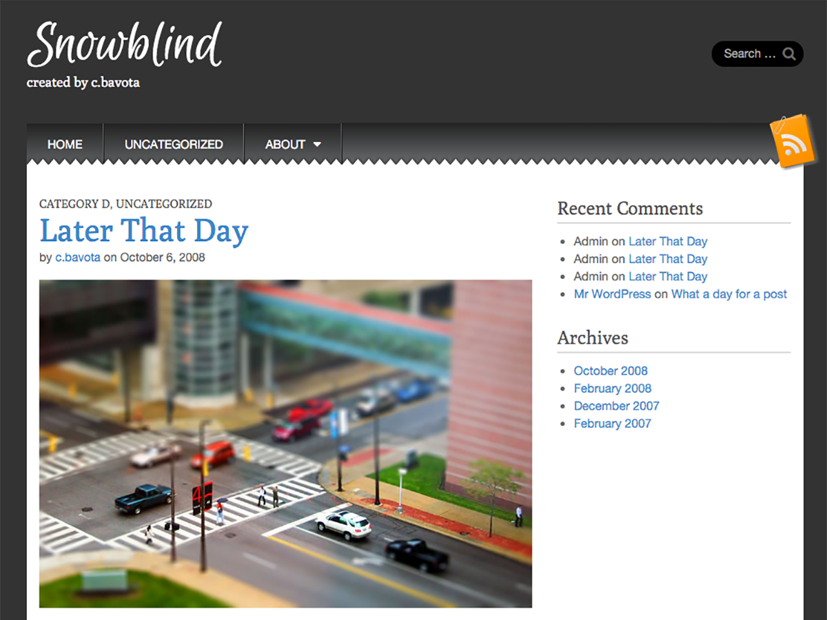 Snowblind theme screenshot
