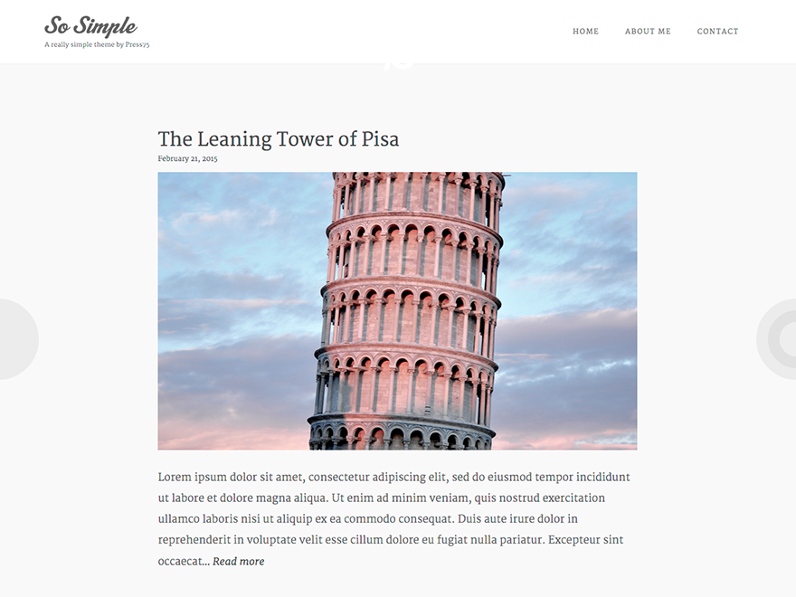 So Simple 75 theme screenshot