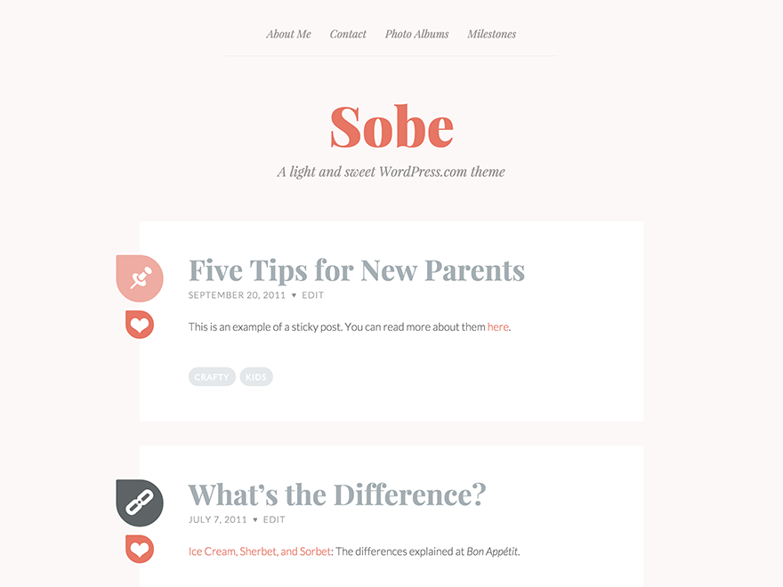 Sobe theme screenshot