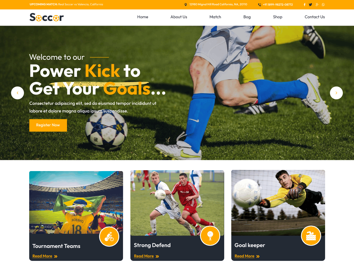 Soccer Football theme screenshot
