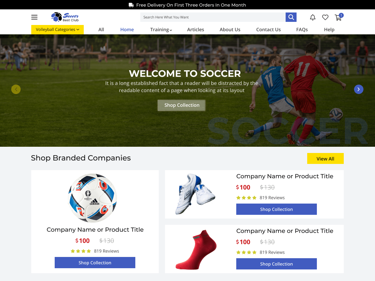 Soccer Sports theme screenshot