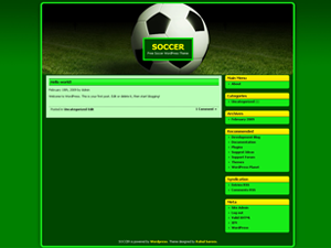 Soccer theme screenshot