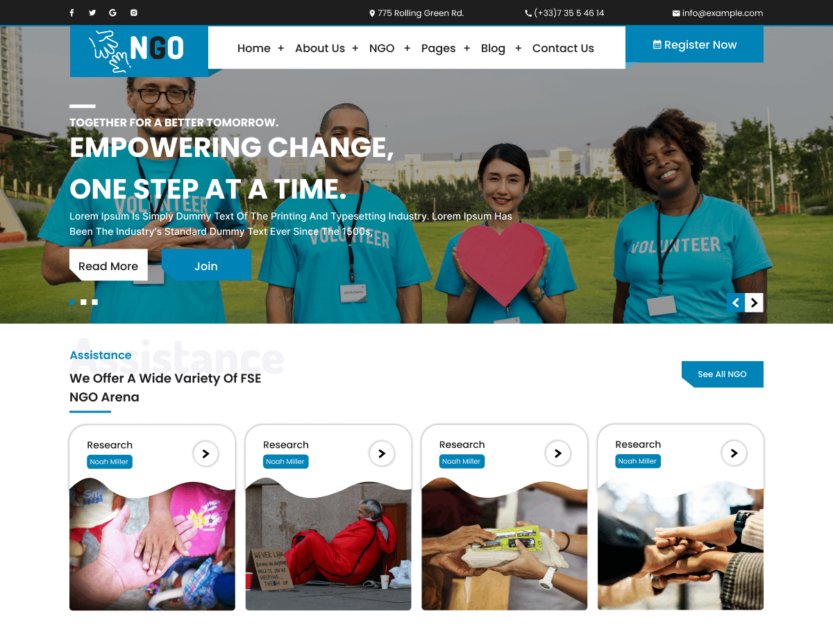 Social Care Charity theme screenshot