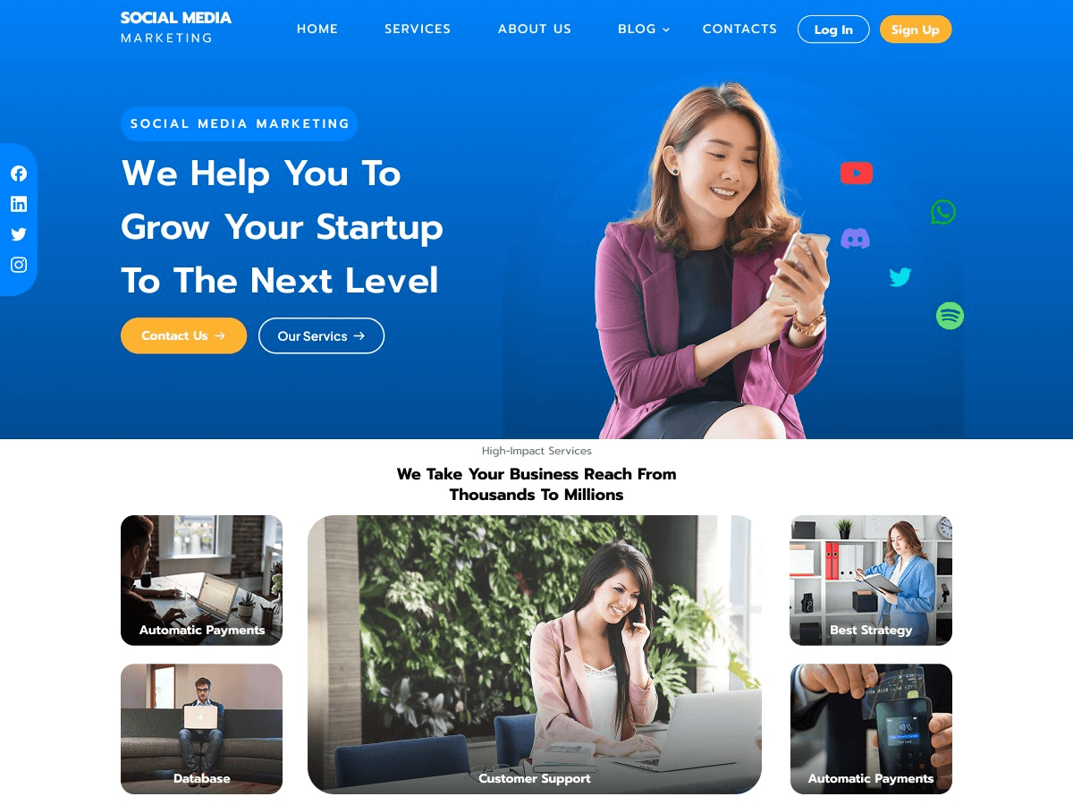 Social Media Marketing theme screenshot
