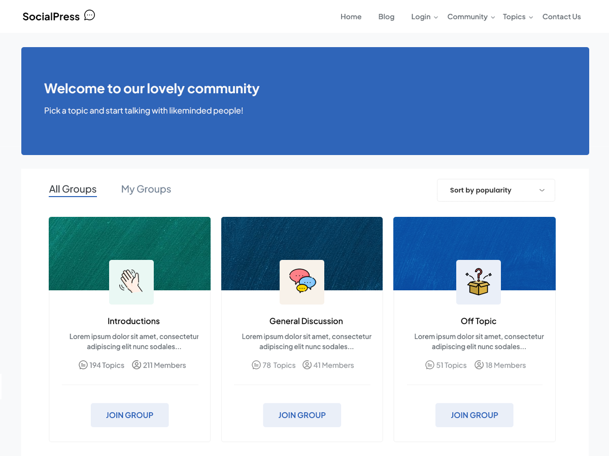 SocialPress theme screenshot