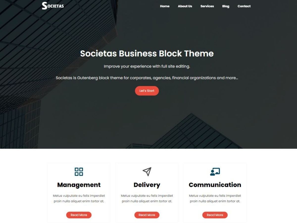 Societas theme screenshot