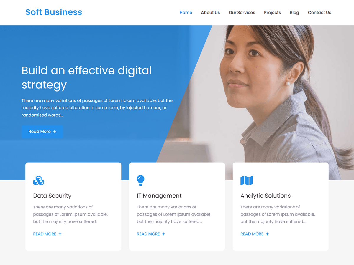 Soft Business theme screenshot