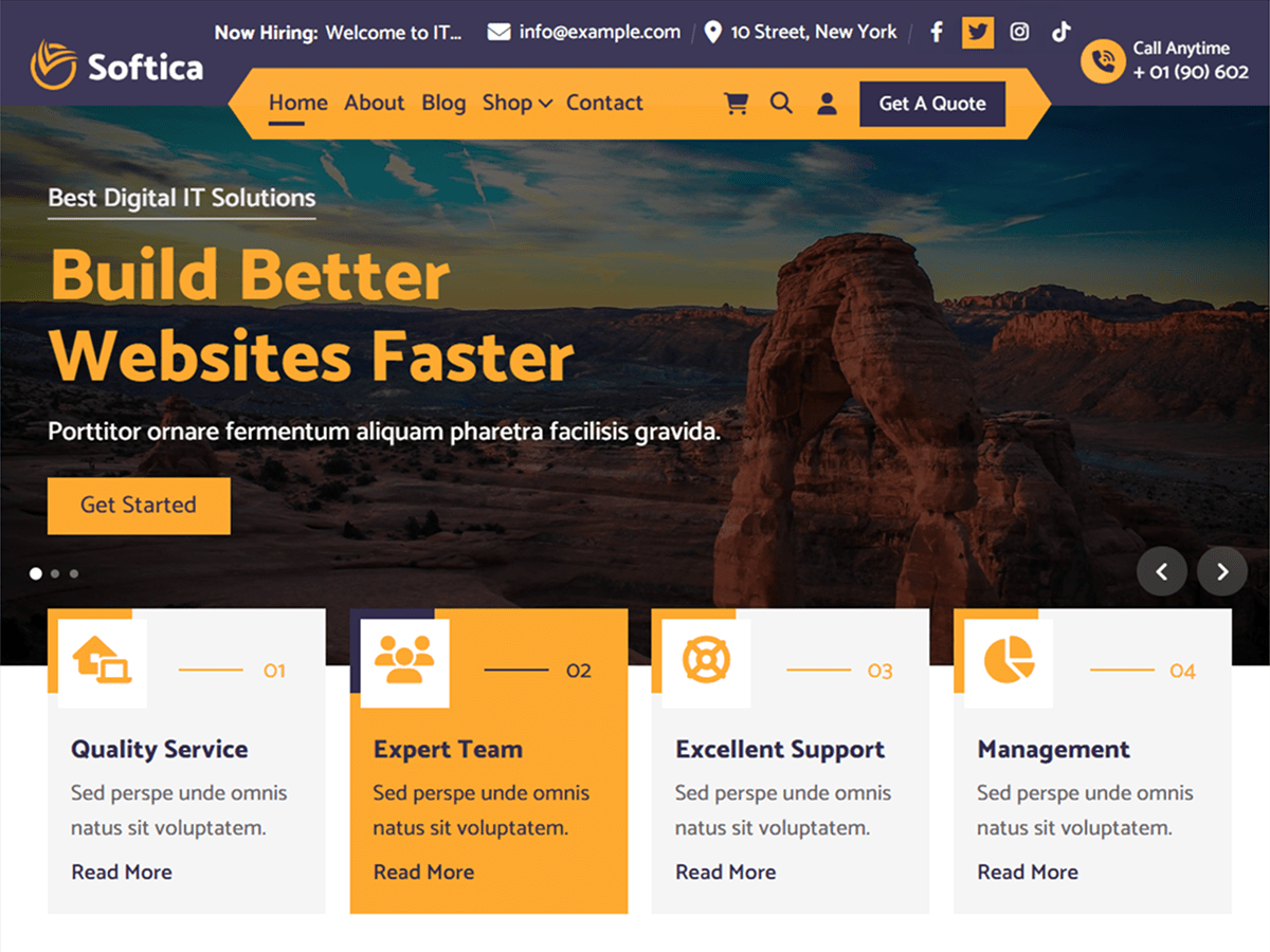 Softica theme screenshot