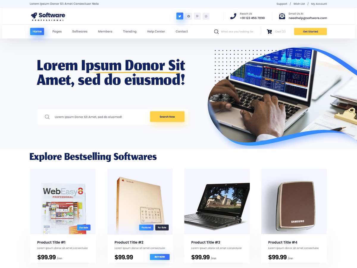 Software Agency theme screenshot