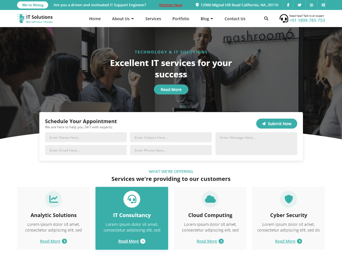 Software IT Company theme screenshot