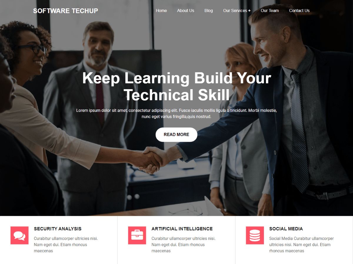 Software Techup theme screenshot