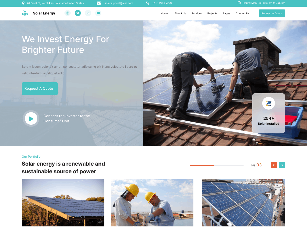 Solar Energy Engine theme screenshot