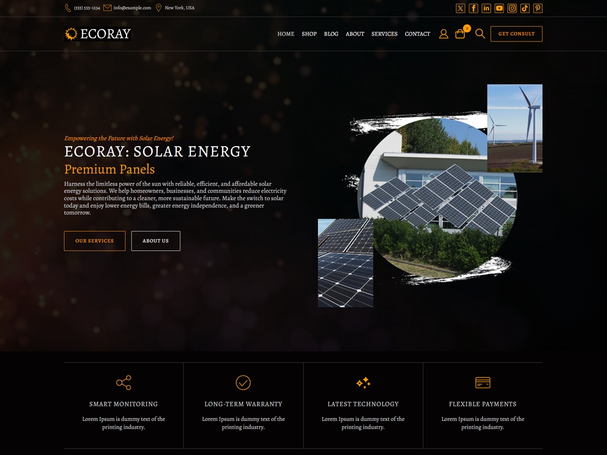 Solar Energy WDA theme screenshot