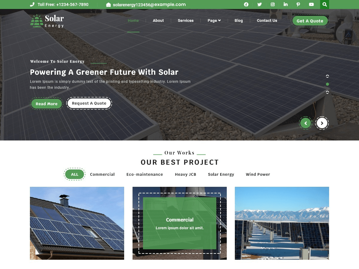 Solar Generator theme screenshot