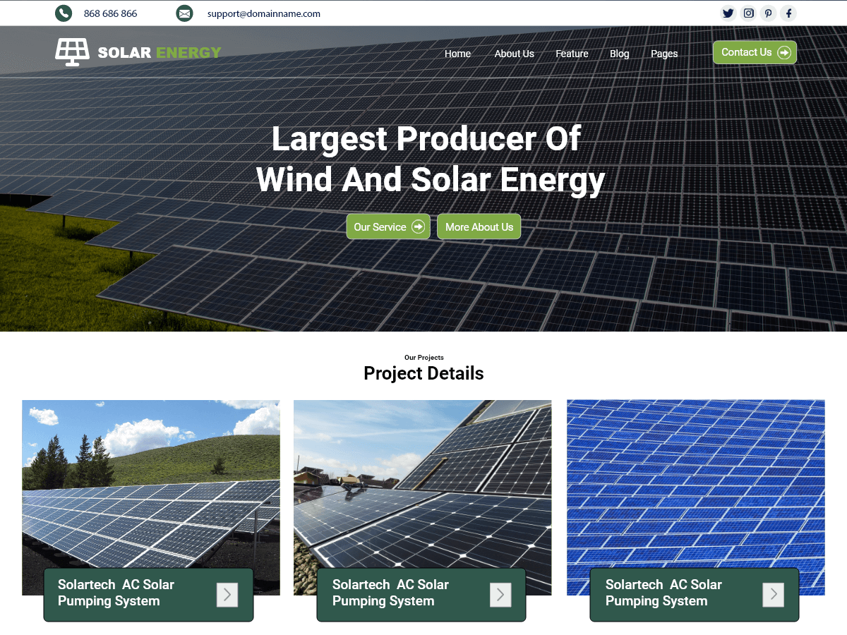 Solar Panels theme screenshot