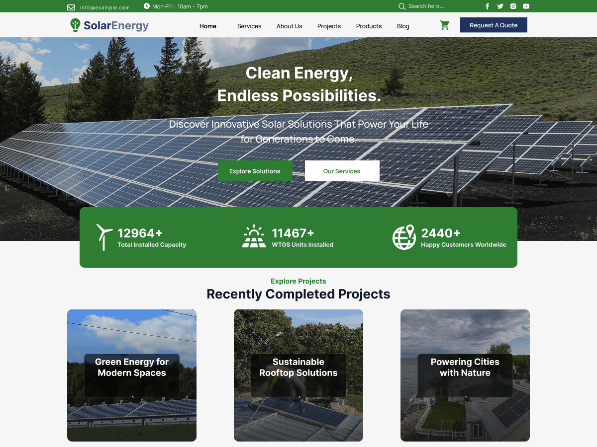 Solar PV (Photovoltaic) theme screenshot